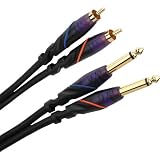 Monster M DJ-CR-2M 1/4 Male Mono to Single Male RCA Cables