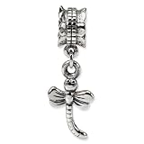 .925 Sterling Silver Dragonfly Dangle Bead