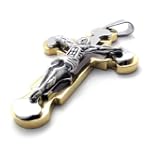 316L Titanium Steel Jesus Cross Penda...