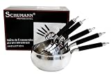 SERIE DE 5 CASSEROLES POMME SILICONE INDUCTION SCHUMANN - BS060