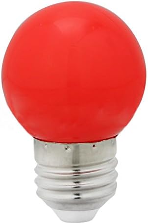 Colorful Round LED Golf Ball Light Bulb Lamp 1W E27(red)