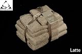 Prestige  Luxor  Egyptian Cotton 650gsm 6pc Towel Bale Bundle Gift Set - LATTE