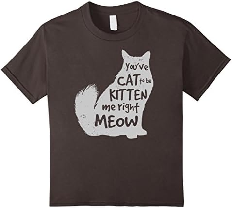 Kids Funny Done Right: You've Cat To Be Kitten Me Right Meow Tee 12 Asphalt