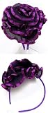 Lolita Gothic Couture Renaissance Ruffle Purple Flower Headband
