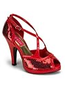Sequin Criss Cross Peep Toe Sandal - 9
