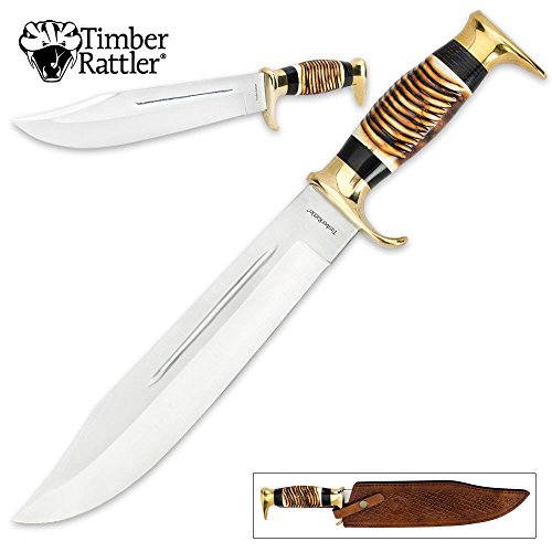 Timber Rattler Traveling Rancher Bowie Knife Timber Rattler Traveling Rancher Bowie Knife
