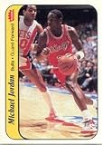 Michael Jordan Unsigned 1986 Fleer Sticker Card - NBA Basketball Cards