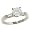 3 Baguette Diamond Engagement Ring .27cttw (CZ ctr)