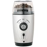 Hamilton Beach 80365 Custom Grind Hands-Free Coffee Grinder, Platinum