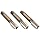 Dormer MTT E061/MTT E071 High-Speed Steel Straight Flute Tap Set, Gold Oxide Finish, Round Shank With Square End, 3-Piece (1 Taper, 1 Plug, 1 Bottoming Chamfer)