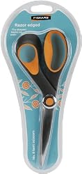 Fiskars 8-Inch Razor-Edge Softgrip Bent Scissors