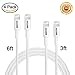 Bestfy(TM)4Pack 2PCS 3FT+2PCS 6FT Extra Long 8pin to USB Sync Data and Charging Cable Cord Wire for iPhone 6/6 Plus/6s/6s Plus, iPhone 5 5c 5s, iPad 4 Mini Air iPod Nano 7 iPod Touch 5(White)