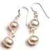 Oi! Ladies E0509 White Fresh Water Pearl Earrings