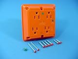 Leviton Orange 4-in-1 ISO GND SURGE HOSPITAL Receptacle