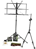 Violin Starter Kit with Shoulder Rest, Violin Stand, Music Stand, Digital Tuner, Rosin for 4/4 - 3/4 Violins