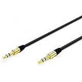 Vilight 3.5mm Auxiliary Audio Cable 3ft(1m) Male to Male for Car/Home Stereos, Headphones, iPods, iPhones, iPads and Smartphones(Black)