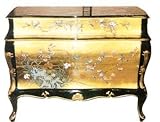 Unique Living Dining Room Décor - 41" Black Lacquer Bombay Chest w/ 24ct.  ....