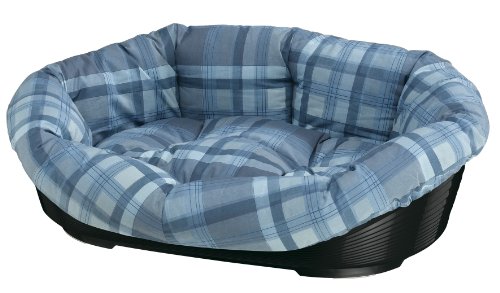 Ferplast 70222999ZP Katzenbett Sofa 2, blau kariert