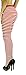 ToBeInStyle Women's Colorful Opaque Striped Tights Pantyhose Stocking Hosiery - White/Red - One Size