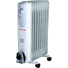 �l Radiator, 9 Rippen Heizung, �lradiator, 3 Heizstufen 1500 Watt, Standheizung mit Rollen und Thermostat, Wartungsfrei, Energiesparend, NEU + OVP