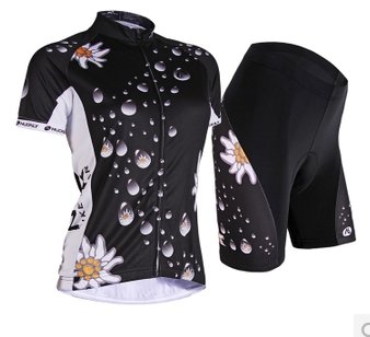 (recommend one size larger)(size:S)(Express Shipping)2014 new Fashion Spring and summer Women short sleeve Team Cycling Jerseys Jersey pants Set tight