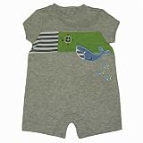 Little Me Gray romper w/whale