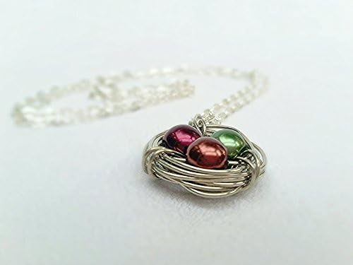 Mama Birds Nest Necklace with 20 inch chain by WineAboutJewelry