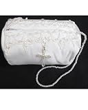 Communion Dress Matching Beaded Purse White