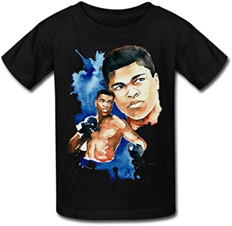 Mens Cotton T-shirt with Boxer Ali Watercolour Logo