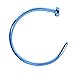 BodyJ4You Nose Hoop Piercing Ring Stainless Steel 22 Gauge (0.75mm) 5/16