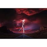 Lightning Highway, Photography Poster Print, 24 by 36-Inch