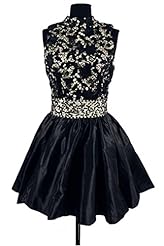 Girls A-line Lace Taffeta Short Evening Dress/Homecoming Dress/Prom Dress/Wedding Party Dress/Mini Dress 