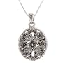 Sterling Silver Antique-Styled Marcasite Locket Necklace