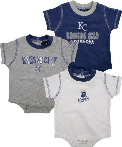 Kansas City Royals Adidas 3 Piece Newborn/Infant Body Suit Set