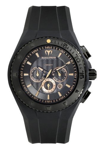 TechnoMarine Men's 109047 Cruise Night Vision Chrono Copper Index Black Watch