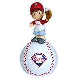 114115 - MLB Philidelphia Phillies Boy On Baseball Musical - Precious Moments
