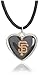 MLB San Francisco Giants Crystal Heart Reversible Necklace