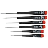 Wiha 26090 Precision Slotted Screwdriver with Precision Handle, 6 Piece Set