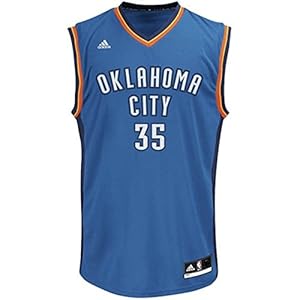 NBA Oklahoma City Thunder Kevin Durant #35 Youth Replica Road Jersey, Blue, Large