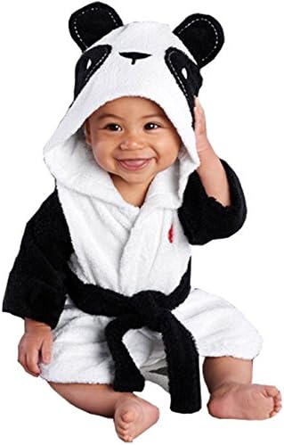 Kongfu panda unsex baby toddler fleece hooded bath robe (3T)