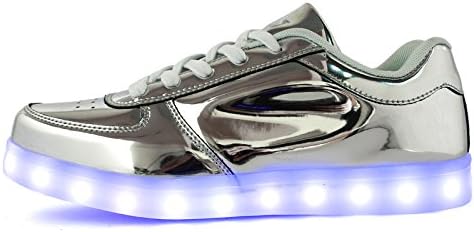 Helens 7 Colors LED Light Up Shoes White Sneakers Chargeable for Adult Women