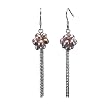 Lavender Cultured Pearl Cluster Dangle Earrings in Platinum Overlay CAREFREE Sterling Silver Lavender Cultured Pearl Cluster Dangle Earrings in Platinum Overlay CAREFREE Sterling Silver