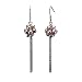 Lavender Cultured Pearl Cluster Dangle Earrings in CAREFREE Sterling Silver