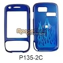 HTC ATT TILT 8925 TyTN II SNAP ON FACEPLATE HARD CASE COVER FLAME FIRE BLUE