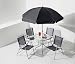 MINTO GARDEN SET. 4 CHAIRS. GLASS TABLE. 2M PARASOL
