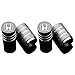 Car Tire Air Valve Caps- Auto Wheel Tyre Dust Stems Cover with Logo Emblem Waterproof Dust-Proof Universal fit for Cars, SUV, Truck, Motorcycles 4 Pieces