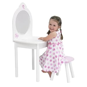 Worlds Apart Butterflies and Flowers Vanity Table