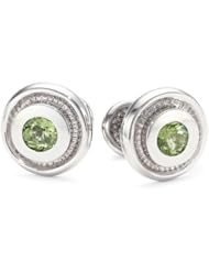 ROTENIER "Classic" Sterling Silver Bearing with Peridot Cufflinks