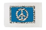 Standard Pillowcase - Zebra Peace Sign (teal)