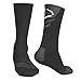 EvoShield Men's Performance Crew Socks, Black Body with Grey, Medium